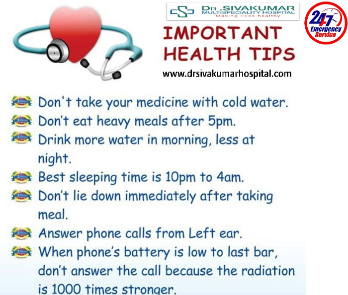 Important health tips